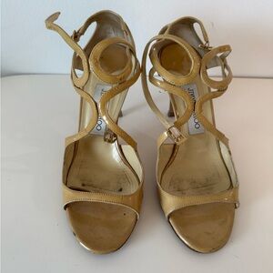 Jimmy Choo Tan Strappy Sandals